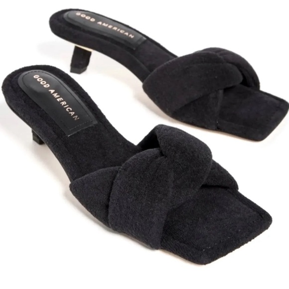 Good American Terry Kickstand Mules - Picture 2 of 3